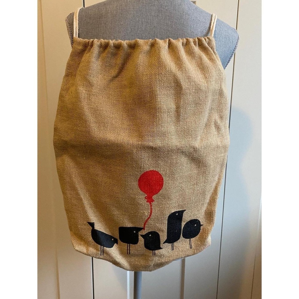 Drawstring Bag Backpack Birds Balloon Canvas sku2